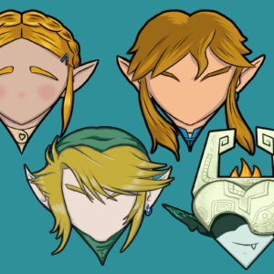 LoZ Fan Heart Pins.